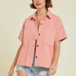 Denim Salmon Colored Jacket